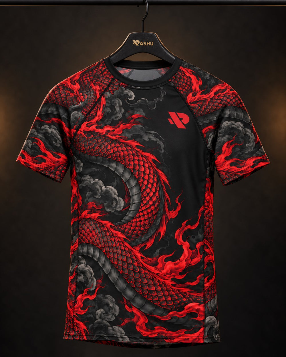 Rash guard Dragon Rouge homme