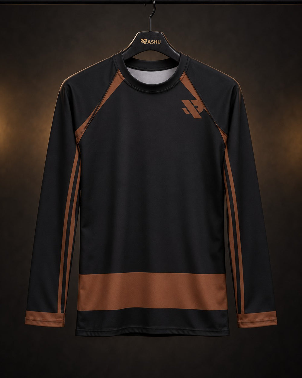 Rash guard Ranked Ceinture Marron manches longues homme