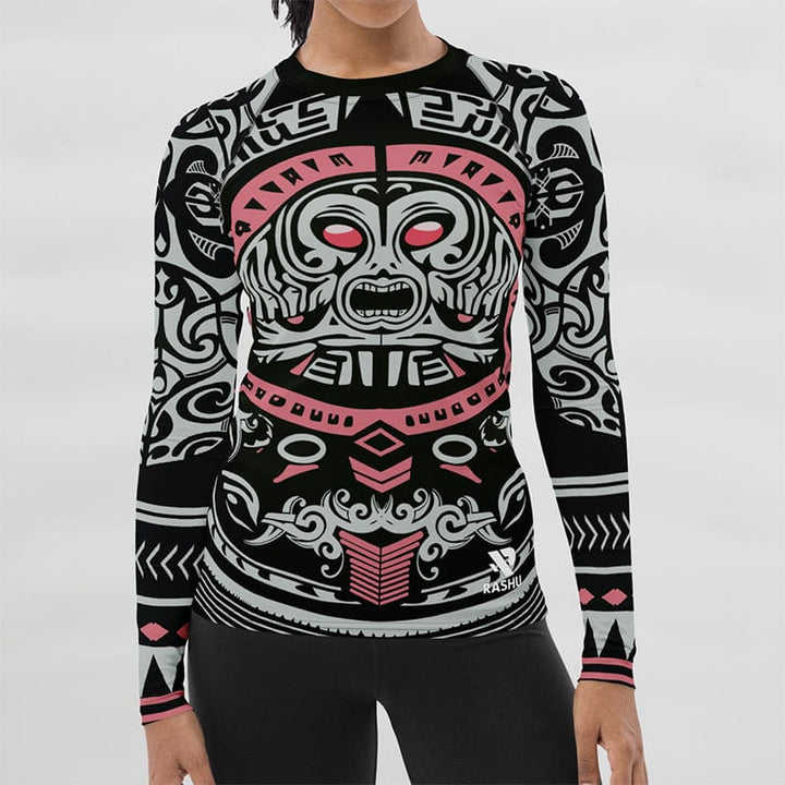 Rashguard Aztec Mystique Rose - Femme Votre Rash Guard, Votre Mérite | Rashu