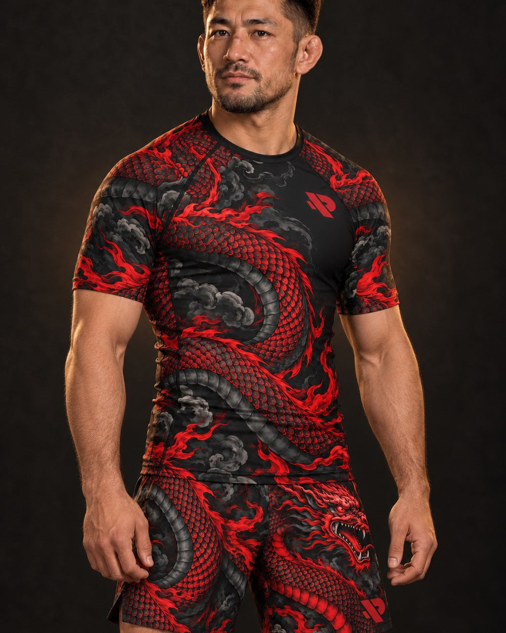 Rash guard Dragon Rouge homme