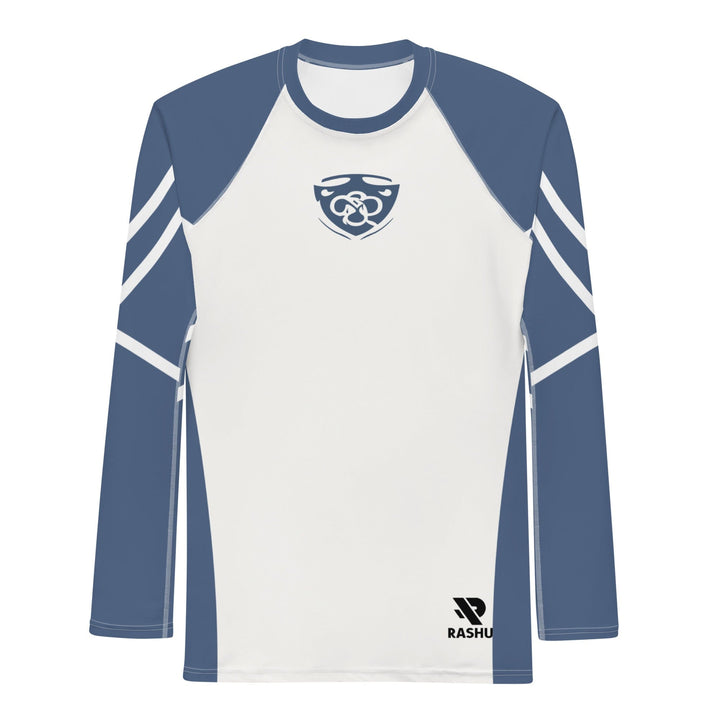 Rashguard Enseigne BJJ Bleu et Blanc - Homme Votre Rash Guard, Votre Mérite | Rashu