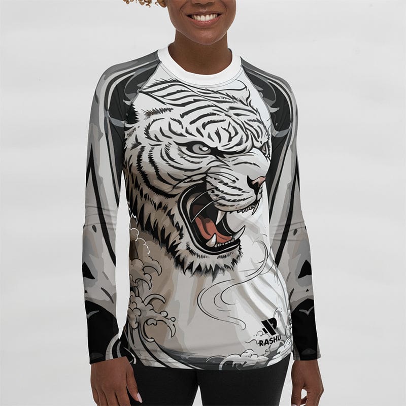 T Shirt Compression Tigre - Femme