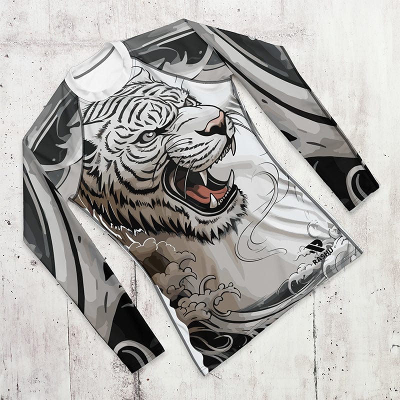 Rashguard Esprit du Tigre Blanc - Homme Votre Rash Guard, Votre Mérite | Rashu