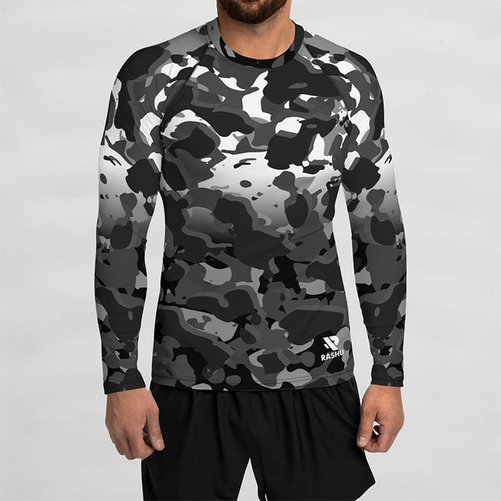 Rashguard Gris Foncé Camouflage - Homme Rashu | Shop de Rash Guards Numéro 1