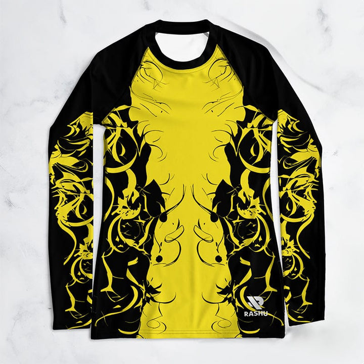 Rashguard Jaune Eclat Solaire - Femme Votre Rash Guard, Votre Mérite | Rashu