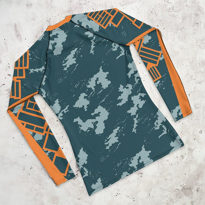 Rashguard Motif Urbain Gris et Orange - Homme Votre Rash Guard, Votre Mérite | Rashu