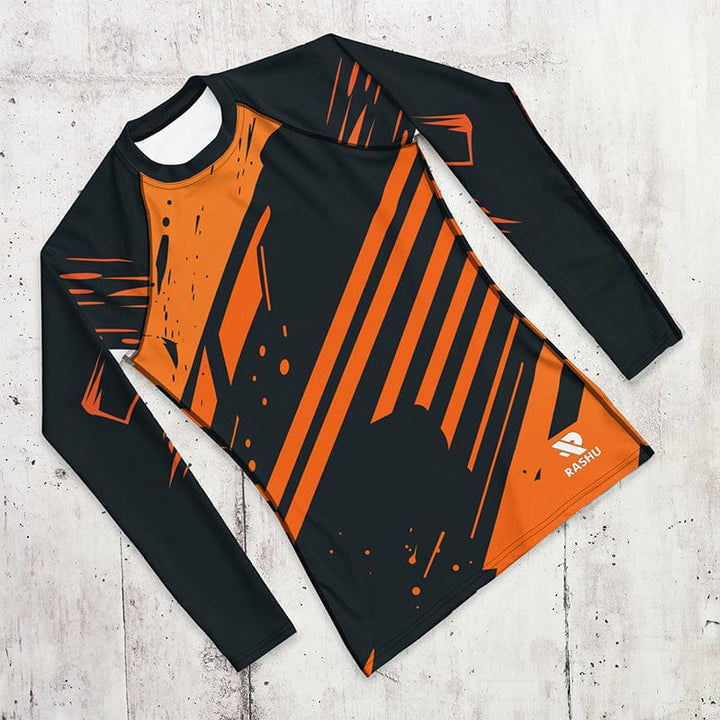 Rashguard Orange Éclat Dynamique - Homme Votre Rash Guard, Votre Mérite | Rashu