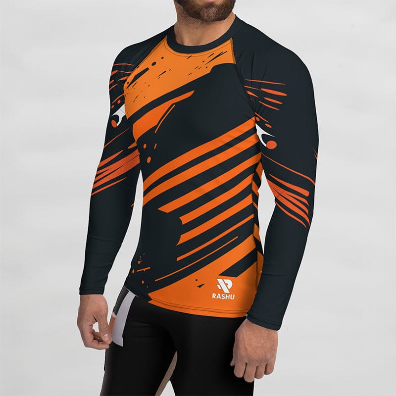 Orange Rash Guard - Men