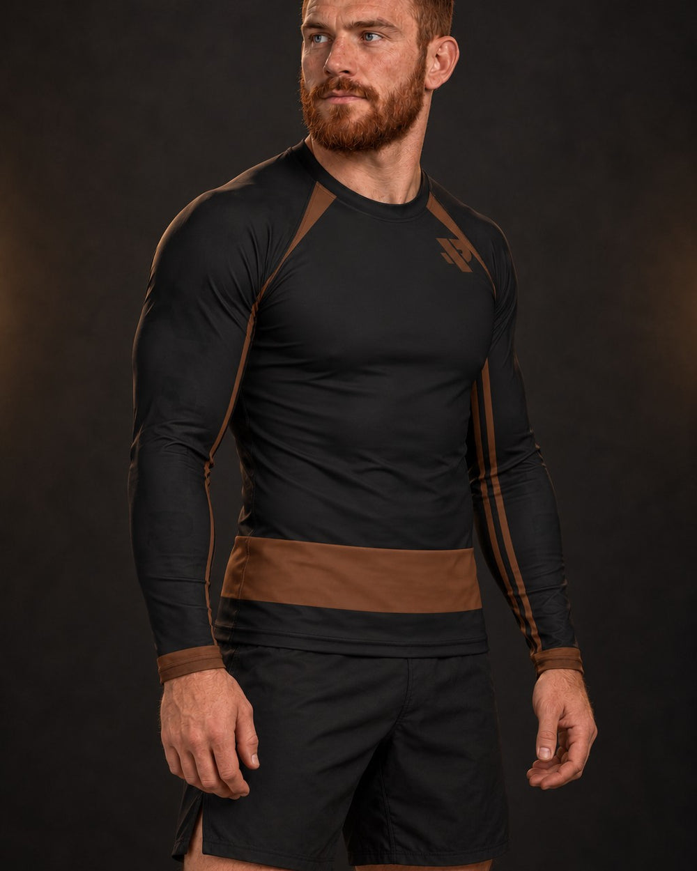 Rash guard Ranked Ceinture Marron manches longues homme
