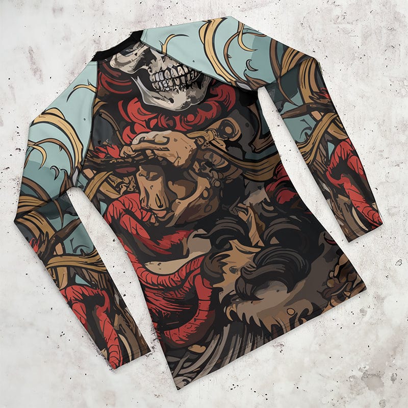 Rashguard Squelette de Pirate - Homme Votre Rash Guard, Votre Mérite | Rashu