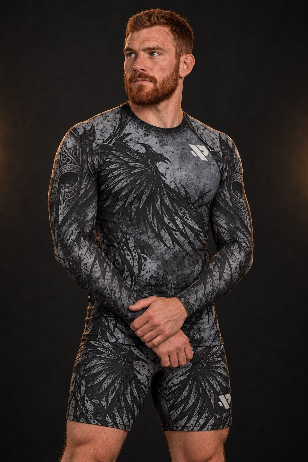 Rash guard Viking Corbeaux manches longues homme