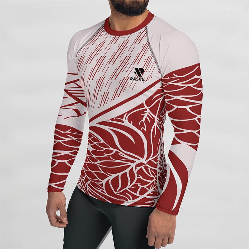 Rash Guard POINT CONCEPTION Rouge - Imprimé Floral - Neuf Avec étiquettes - Pour Surf Ou Plage