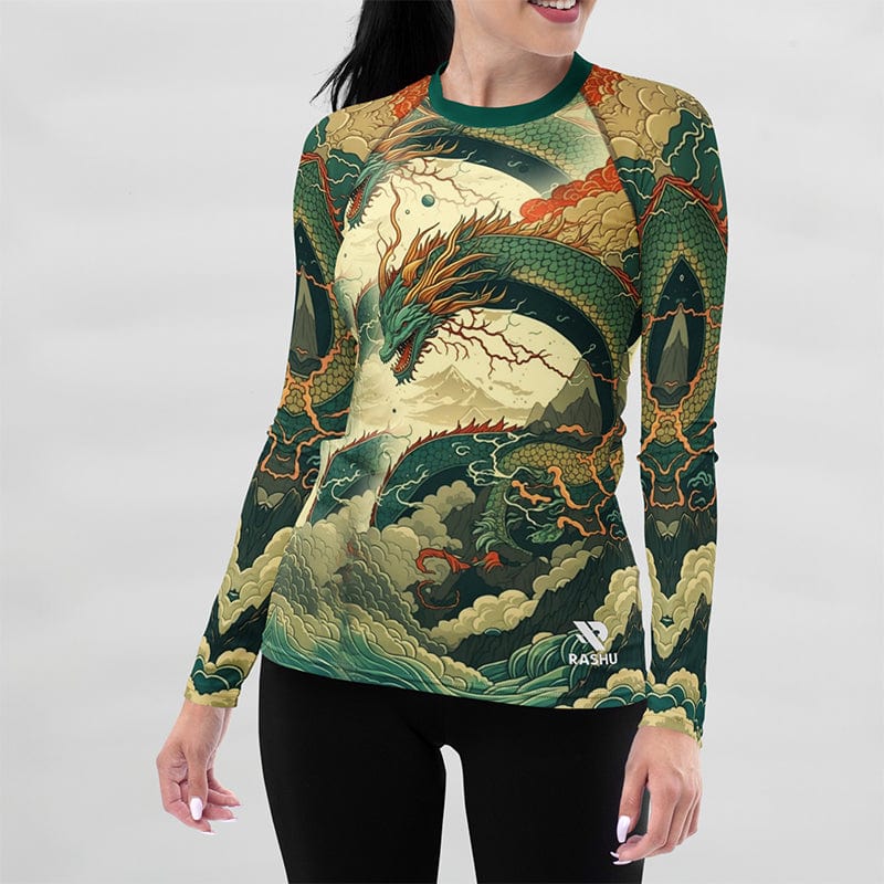 Rashguard Dragon Vert - Femme